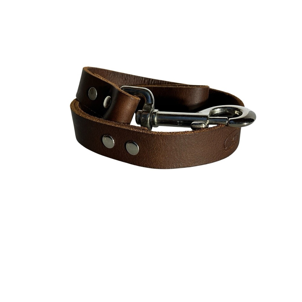 25" Mendota Leather Short Traffic/Trail Dog Leash